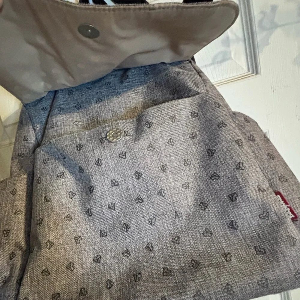 Babymel Robyn Convertible Backpack Diaper Bag, Gray Origami Heart, One Size